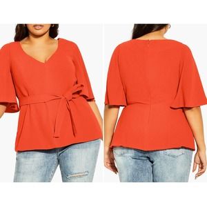 Orange Top City Chic XXL